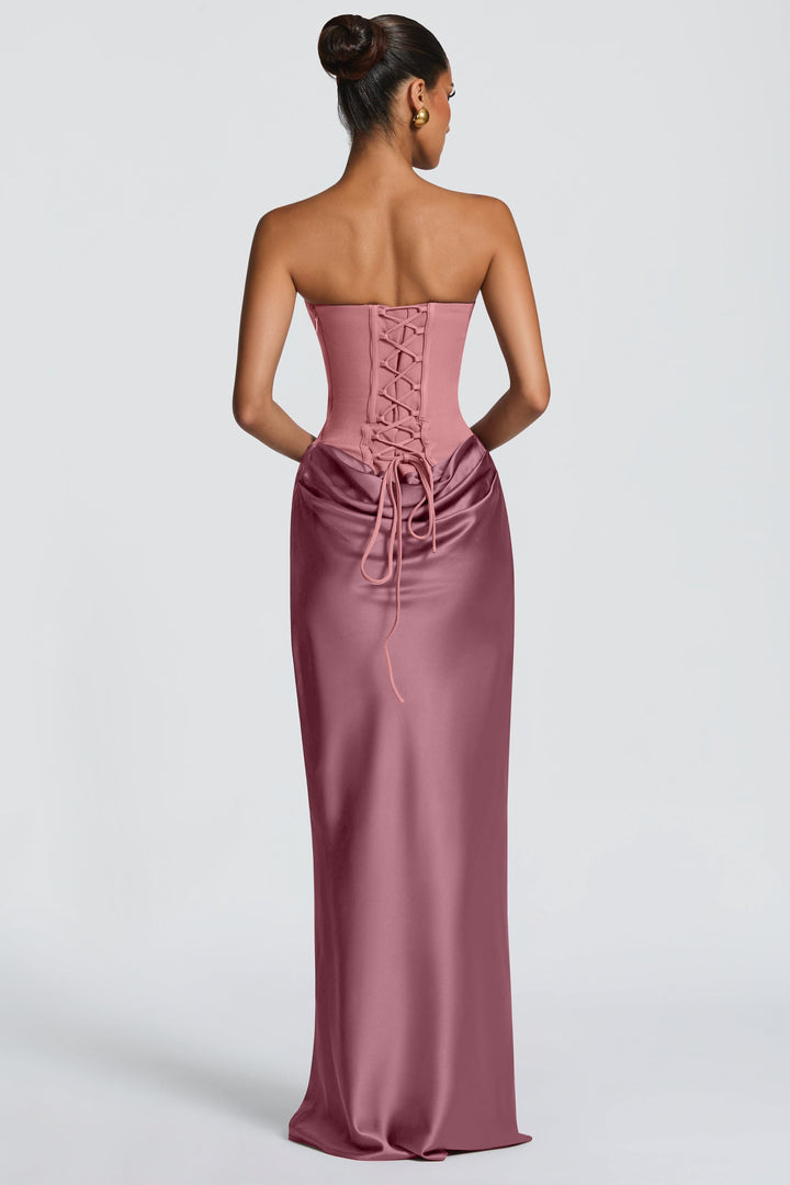 Selene | Satin-Look Tie-Up Maxi Dress