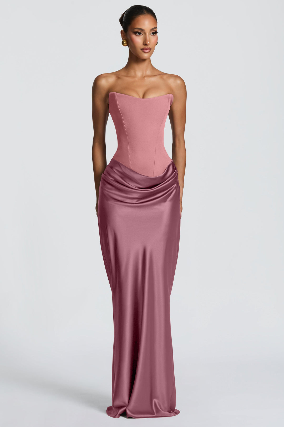 Lena | Satin-Look Tie-Up Maxi Dress