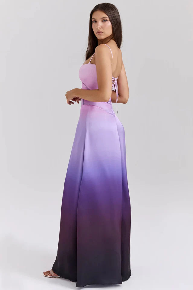 Cherie | Sleeveless Lace-Up Maxi Dress