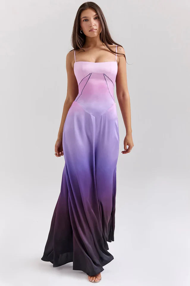 Cherie | Sleeveless Lace-Up Maxi Dress