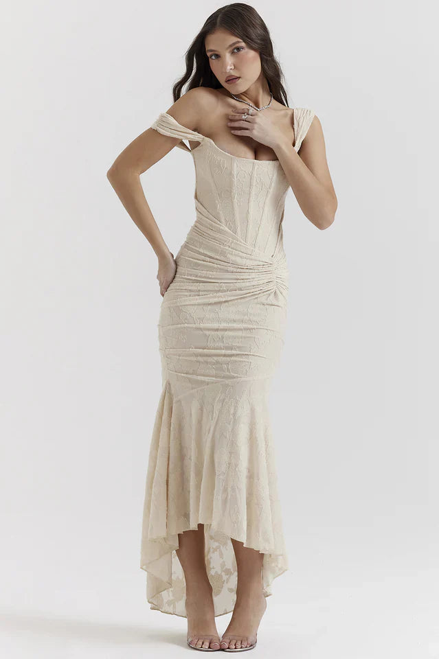 Lara | Maxi Dress with Floral Texture