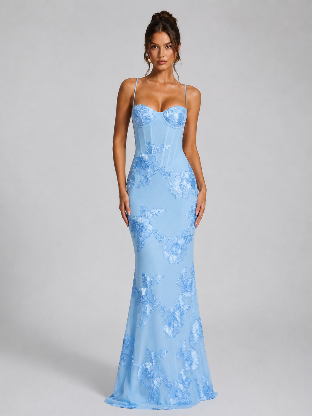 Elin | Floral Corset Maxi Dress
