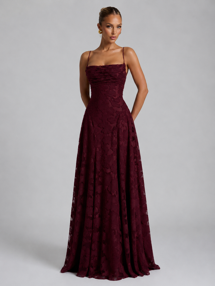 Margot | Floral Sculpted Maxi Dress