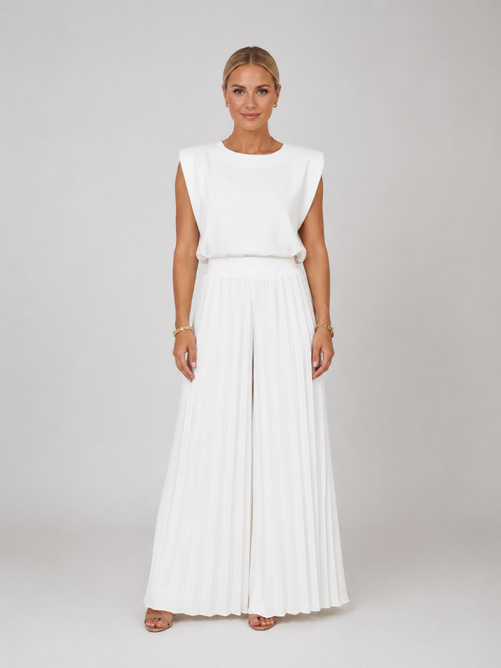 Zara | Pleated Wide-Leg Trouser Set